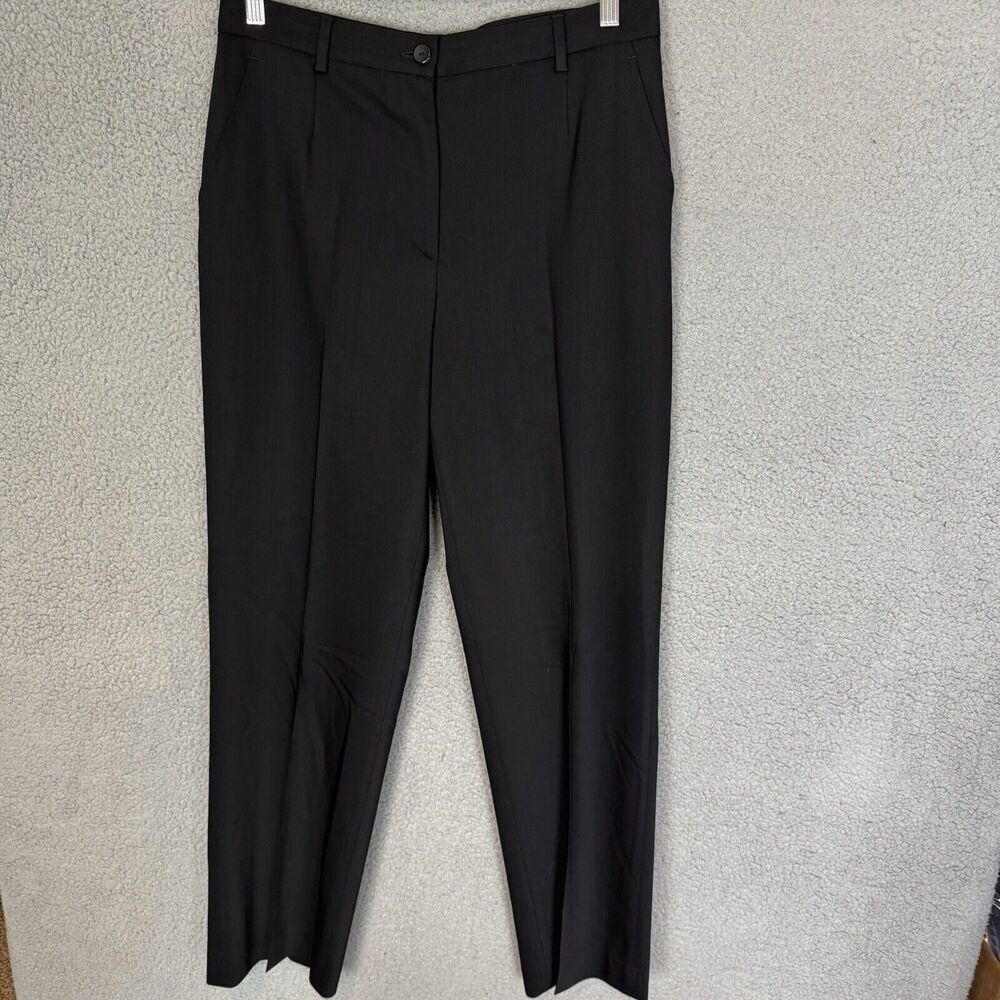 Zanella Pants Womens 8‎ Black Goldie Trouser Stretch Italian Wool Straight
